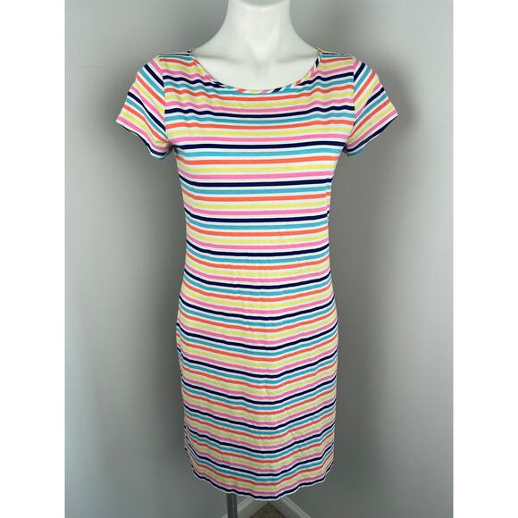 Lilly Pulitzer Marlow Multicolor Island Stripe Pima Cotton Dress Small - Picture 1 of 5